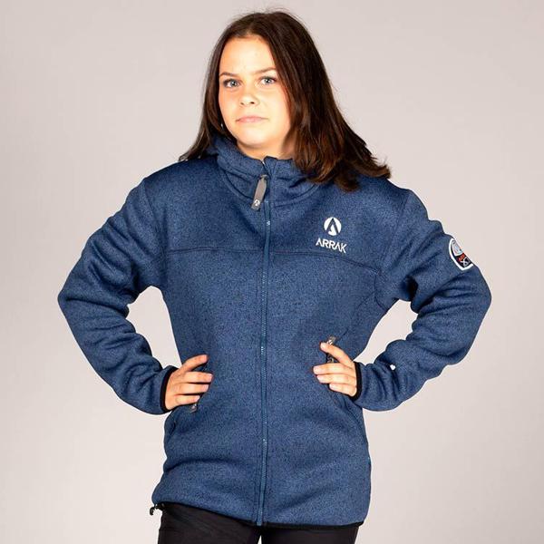 Arrak Outdoor, Hoodie d'hiver unisexe avec doublure peluche, bleu-marine