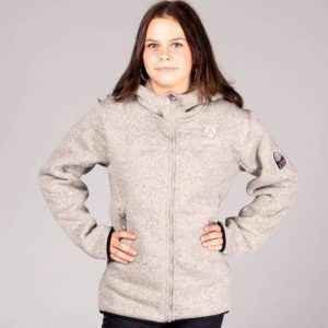 Arrak Outdoor, Hoodie d'hiver unisexe avec doublure peluche, gris