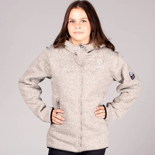 Arrak Outdoor, Hoodie d'hiver unisexe avec doublure peluche, gris