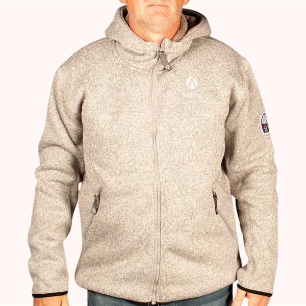 Arrak Outdoor, Hoodie d'hiver unisexe avec doublure peluche, gris – Image 2