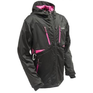 Arrak Outdoor, veste pour femmes en softshell "Akka" noir/rose