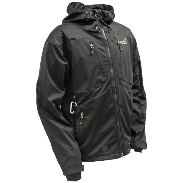 Arrak Outdoor, veste unisexe en softshell "Akka" noir