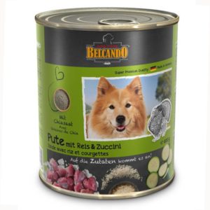 Belcando, boîte Dinde avec riz et courgettes