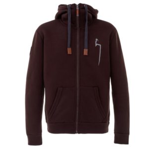 Dogger, Hoodie d'hiver avec doublure peluche, chocolat