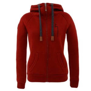 Dogger, Hoodie d'hiver avec doublure peluche, rouge