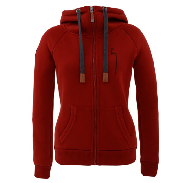 Dogger, Hoodie d'hiver avec doublure peluche, rouge