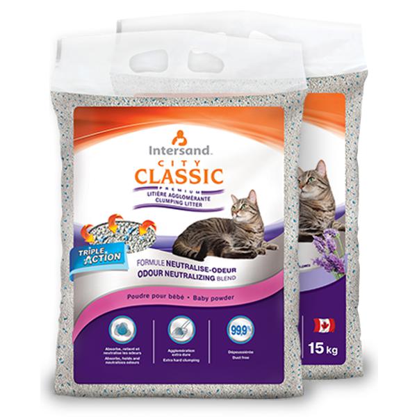 Extrême Classic, litière pr chats parfum lavande ou poudre pour bébés