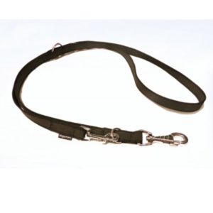 Laisse double antidérapante, noir