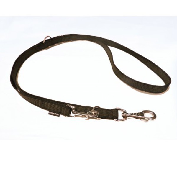 Laisse double antidérapante, noir