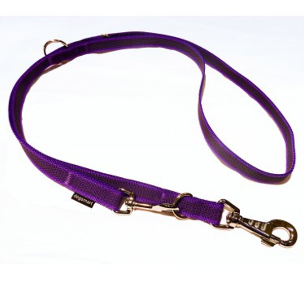 Laisse double antidérapante, violet