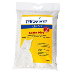 Litière pour chats Adios Extra Plus, avec odeur de talc pour bébé