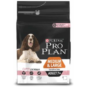 Proplan Dog, Adult 7+ Medium & Large Sensitive Skin (saumon)